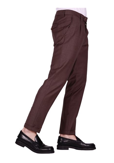 Pantalone con Pince in Lana Comfort Grigio marrone MYTHS | Pantaloni | 25WM19L-10681