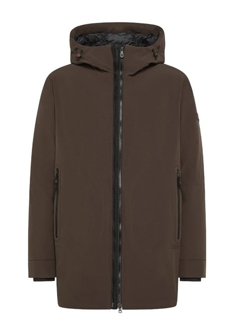 Metide Srt 01 CioccolatoOvercoat urbano stretch antivento PEUTEREY | Giubbini | PEU5567494