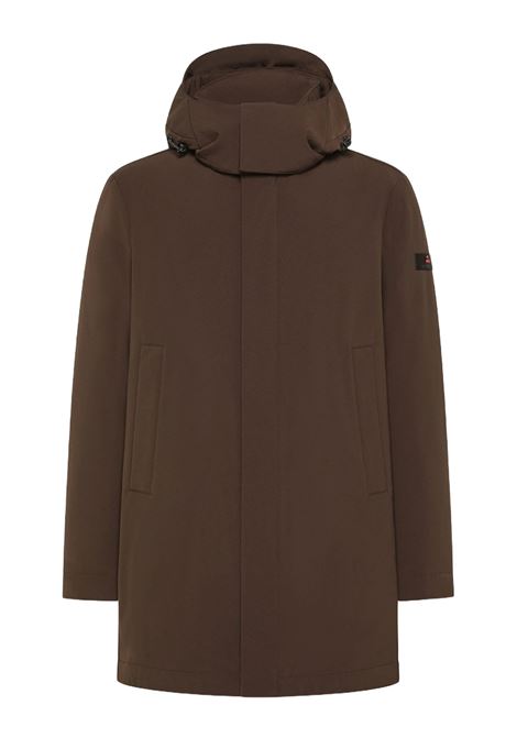Kruger Tj 01 CioccolatoCappotto tecnico in tessuto riciclato PEUTEREY | Giubbini | PEU5625494