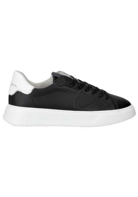 Temple low-top sneaker for men in black and white PHILIPPE MODEL |  | BTLUV002