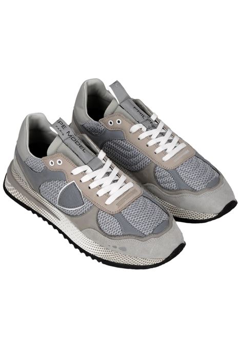 Olympique Men's Sneakers Grey Beige PHILIPPE MODEL |  | OYLUNR01