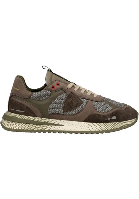 Olympique Men's Sneakers in Mud and Military Green PHILIPPE MODEL |  | OYLUNR03