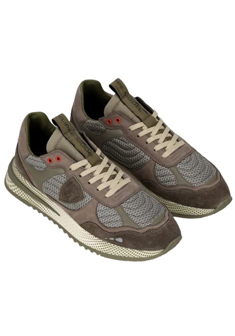 Olympique Men's Sneakers in Mud and Military Green PHILIPPE MODEL |  | OYLUNR03