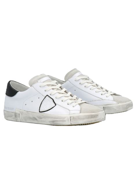 Prsx men's low-top sneaker in black and white PHILIPPE MODEL |  | PRLU1011