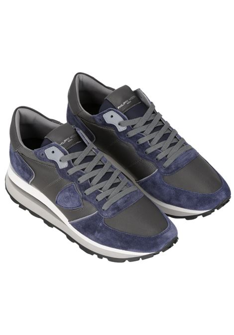 Tropez Haute Men's Sneakers Blue Grey PHILIPPE MODEL |  | TKLUXI05