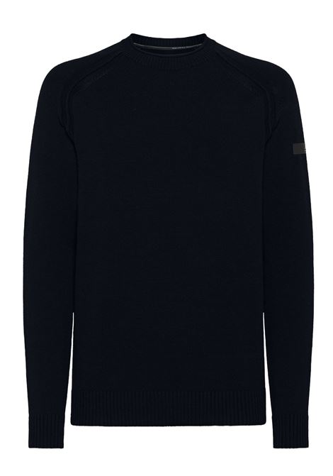 Cotton Plain Round Knit Black RRD | Knitwear | W2514010
