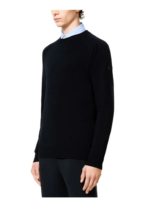 Cotton Plain Round Knit Black RRD | Knitwear | W2514010