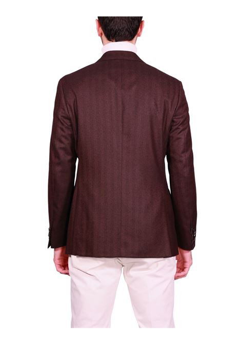 Blazer Monopetto Napoli in 100% Lana Vergine marrone SARTORIA MASSACRI | Giacche | 1021L77