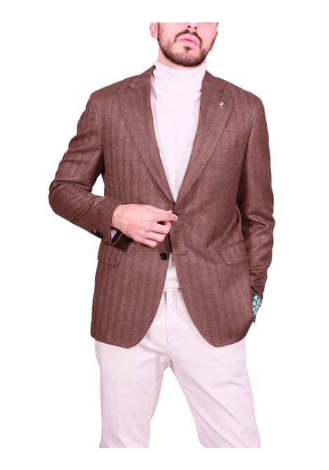 Blazer Monopetto Napoli in 100% Lana Vergine nocciola SARTORIA MASSACRI | Giacche | 1021L78