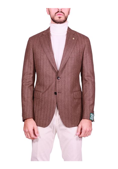Blazer Monopetto Napoli in 100% Lana Vergine nocciola SARTORIA MASSACRI | Giacche | 1021L78