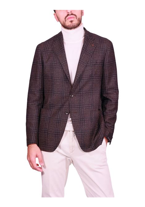 Blazer Monopetto in Lana a Fantasia Quadri moro TAGLIATORE | Giacche | 1SMD22K-AI-440022M1382