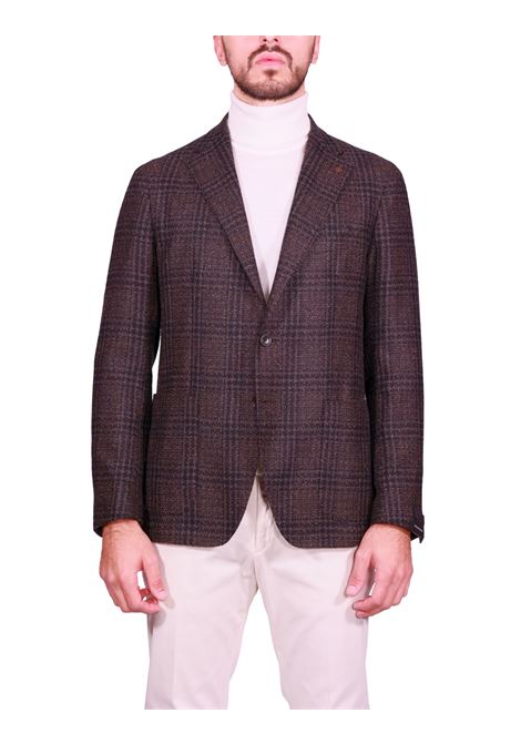 Blazer Monopetto in Lana a Fantasia Quadri moro TAGLIATORE | Giacche | 1SMD22K-AI-440022M1382