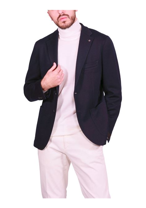 Blazer Monopetto Strutturato in Lana Prevalente Blu TAGLIATORE | Giacche | 1SMJ22K-AI340209B3459