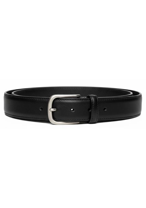Balck Soave Leather Belt ALBERTO LUTI | Belts | 041.35BL