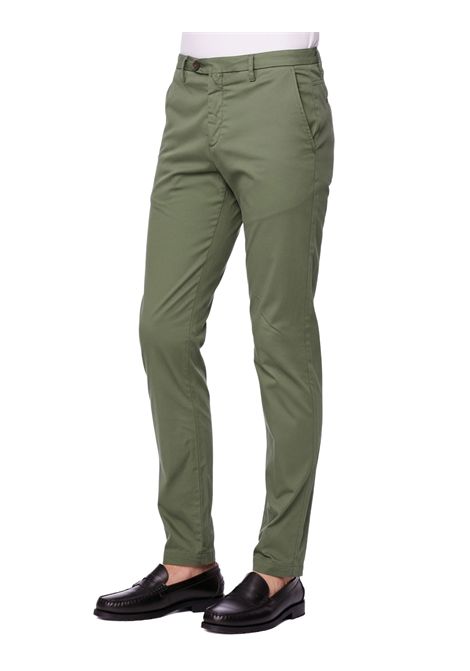 Pantaloni tasca america in gabardina verde BRIGLIA | Pantaloni | BG04-30000882