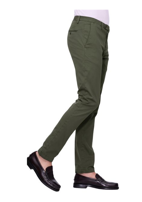 Pantaloni tasca america in gabardina verde BRIGLIA | Pantaloni | BG04-30000882