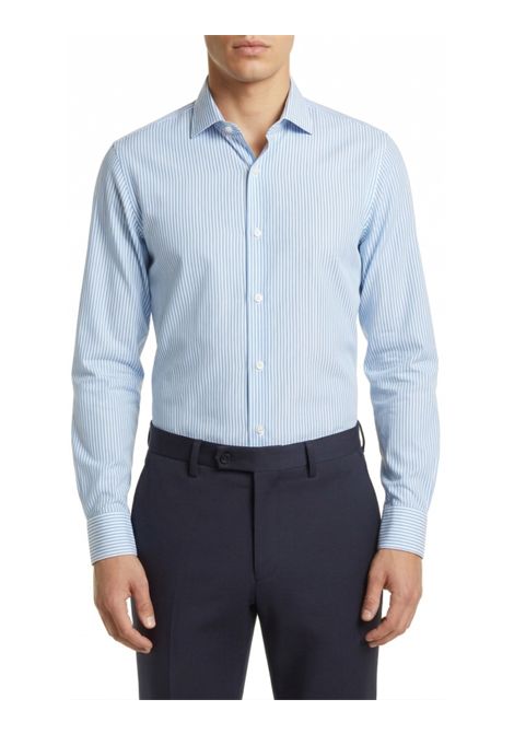 Striped Shirt | White and Light Blue LORI | Shirts | 21415