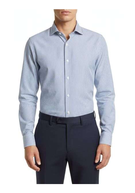 Striped Shirt | White and Dark Blue LORI | Shirts | 21416