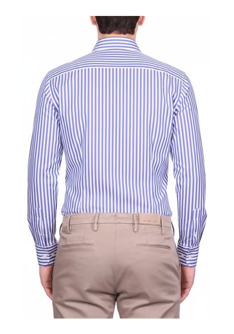 Italian Collar Shirt | Deep Blue Stripes LORI | Shirts | 21433