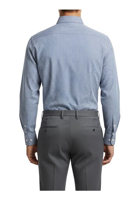 Micro-Check Shirt | White and Dark Blue LORI | Shirts | 2149