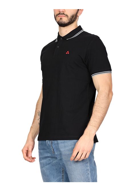 New Medinilla Str 02 neroPolo in piqué di cotone stretch PEUTEREY | Polo | PEU5468NER