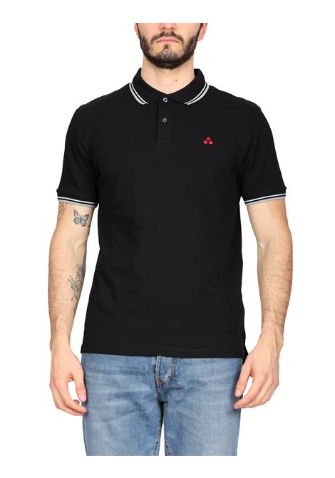 New Medinilla Str 02 neroPolo in piqué di cotone stretch PEUTEREY | Polo | PEU5468NER