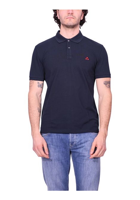 Zeno 02 bluPolo in cotone piqué con logo ricamato PEUTEREY | Polo | PEU5465215