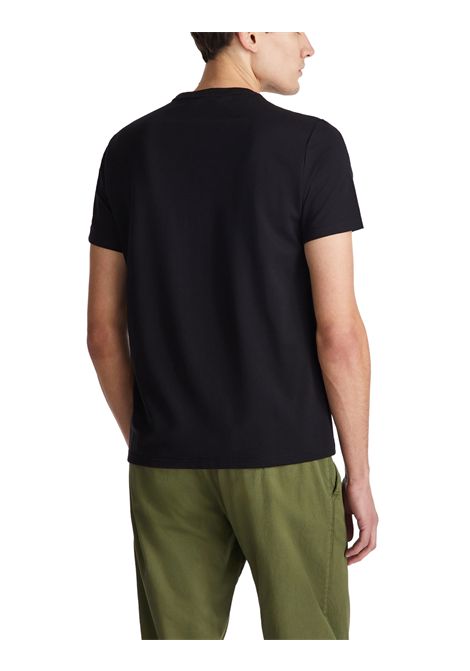 T-shirt in piquet stretch di cotone e seta nero PEUTEREY | T-shirts | PEU5470NER