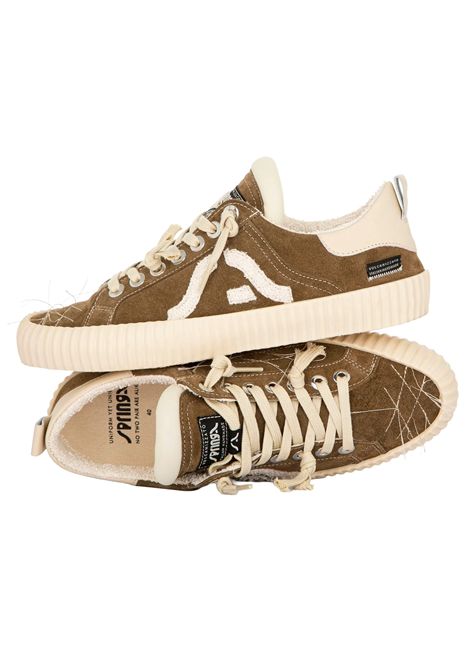 Wavy Suede Taupe Embroidery SPRINGA | Scarpe | SP-WL2-SU-TEXA1-EYR990