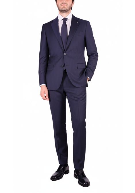 Pinstripe Two-Button Suit in Super 110s Virgin Wool TAGLIATORE | Suits | 2SVS26B11-PE-06000941254