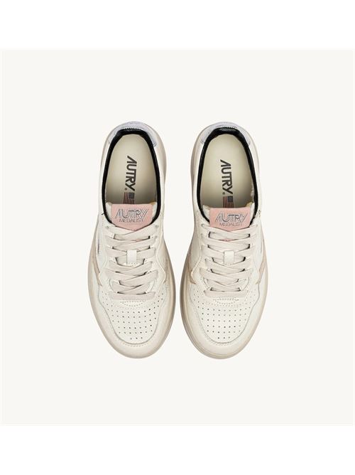 sneakers medalist low in pelle e dettagli argento e cipria Autry | AULW-LE18LE18
