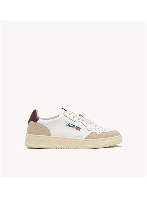 sneakers medalist low in suede e pelle bianca e burgundy Autry | AULW-LS03LS03