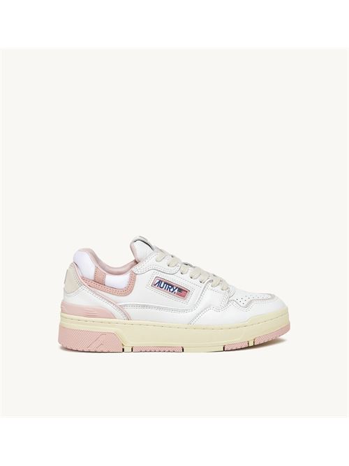 sneakers clc low in pelle bianca e suede powder pink Autry | ROLW-MM14MM14