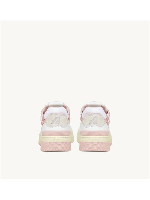sneakers clc low in pelle bianca e suede powder pink Autry | ROLW-MM14MM14