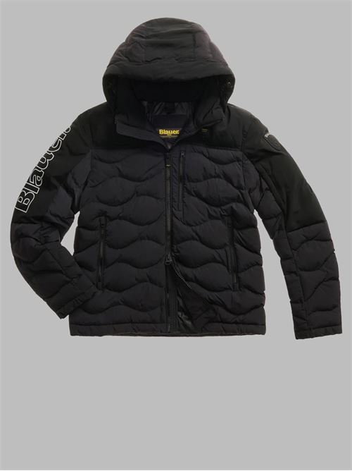 piumino con cappuccio e neoprene + stampa Blauer | 25WBLUC02152999