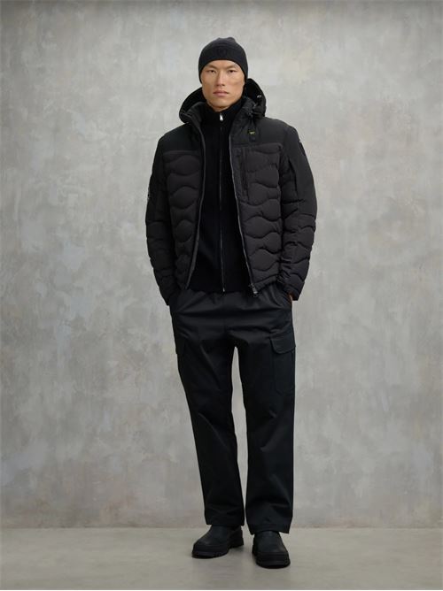 piumino con cappuccio e neoprene + stampa Blauer | 25WBLUC02152999