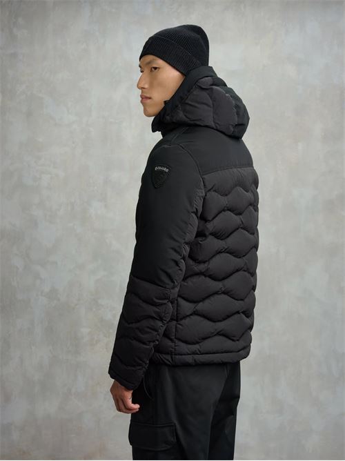 piumino con cappuccio e neoprene + stampa Blauer | 25WBLUC02152999