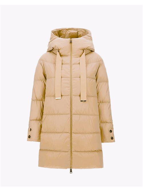 piumino lungo in raso con cappuccio Herno | PI1304D 12170Z2157