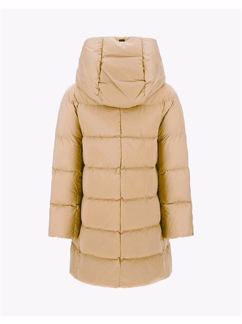 piumino lungo in raso con cappuccio Herno | PI1304D 12170Z2157