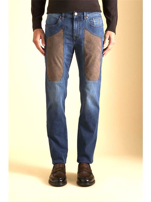 jeans con toppa alcantara tabacco Jeckerson | AI25JUPPA100JAMES002D112B