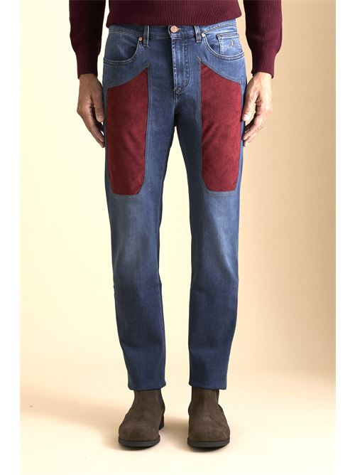 jeans con toppa alcantara bordeaux Jeckerson | AI25JUPPA100JAMES002D112D