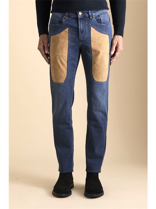 jeans con toppa alcantara cammello Jeckerson | AI25JUPPA100JAMES002D112E