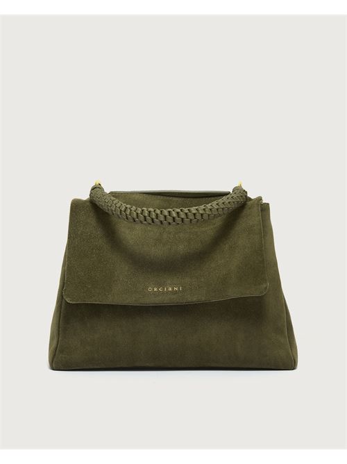 Borsa Sveva Peach Media a spalla in suede con tracolla Orciani | BT2006VE