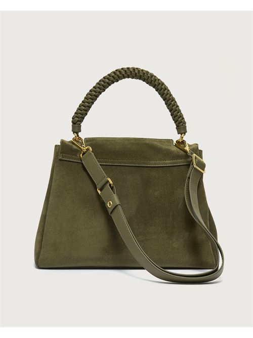 Borsa Sveva Peach Media a spalla in suede con tracolla Orciani | BT2006VE