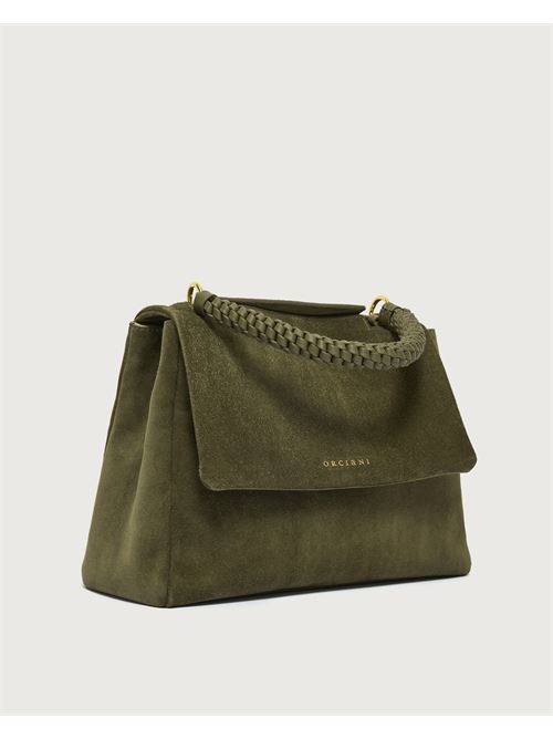 Borsa Sveva Peach Media a spalla in suede con tracolla Orciani | BT2006VE