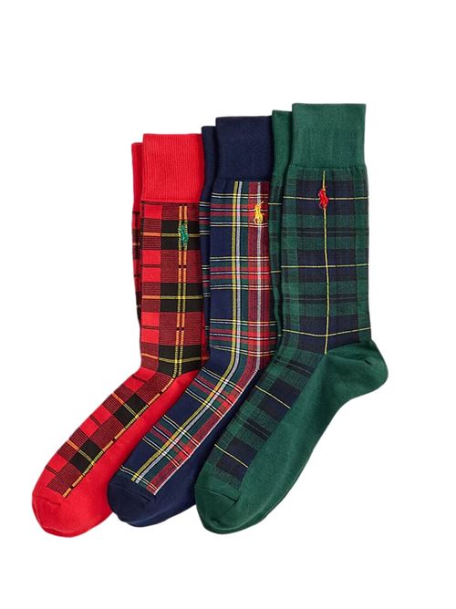 tre paia di calze medie a fantasia Polo Ralph Lauren | 449P04716001