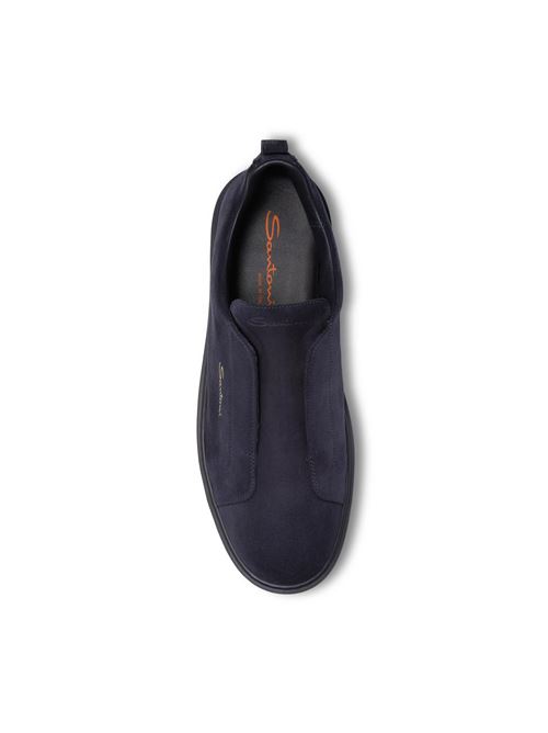 sneaker slip-on da uomo in suede blu Santoni | MBCD21995OCATSEYU60