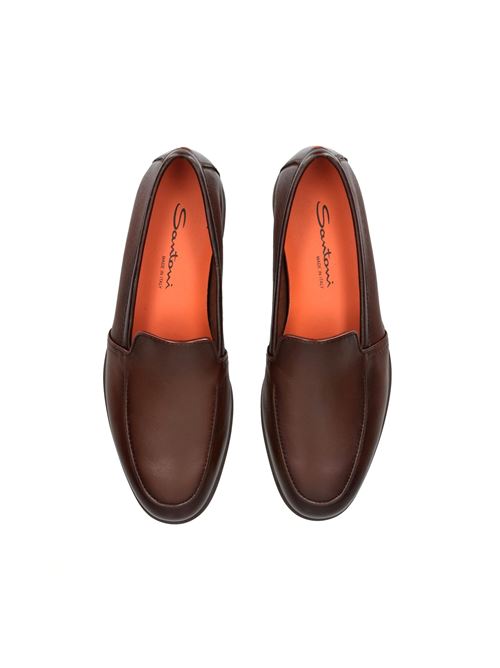 mocassini in pelle morbida con suola in gomma Santoni | MGAR18829DKTGMEMT50