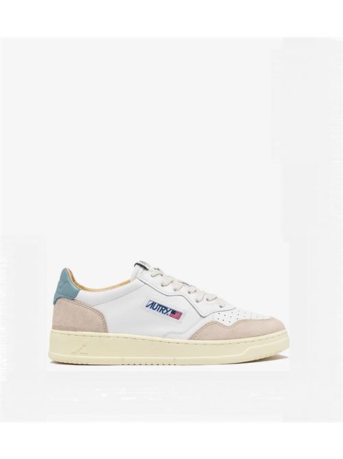 sneakers medalist low in suede e pelle bianca e celeste Autry | AULM LS12LS12