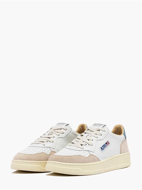 sneakers medalist low in suede e pelle bianca e celeste Autry | AULM LS12LS12